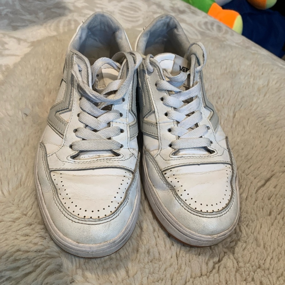 Vans White and Silver Lowland Comfycush